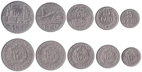 4 Монети от Румъния | Колекция от Румънски монети 1 5 10 50 Бани | В обращение 2018-2021 | Eagle