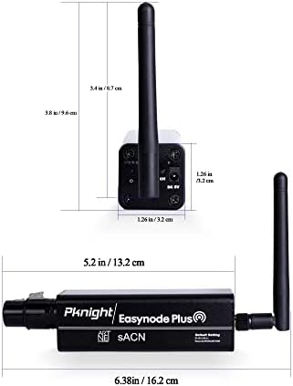 Pknight 2.4 G Безжична WiFi DMX Easynode Plus 3-Пинов Мини-DMX Контролер с приложение, WIFI-DMX PRO, С използване на протокол ArtNet/sACN