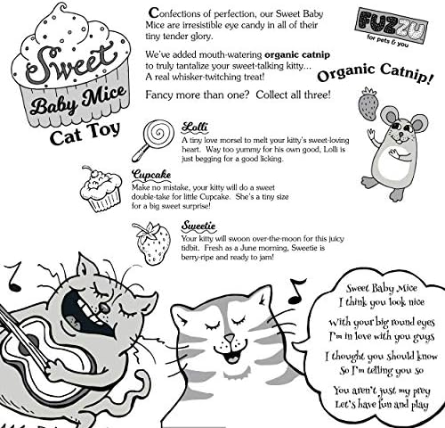 Набор от FUZZU от 3 Интерактивни играчки за котки в затворени помещения, Сладки Мышата, Подаръци за собствениците на котки, Трайно качество
