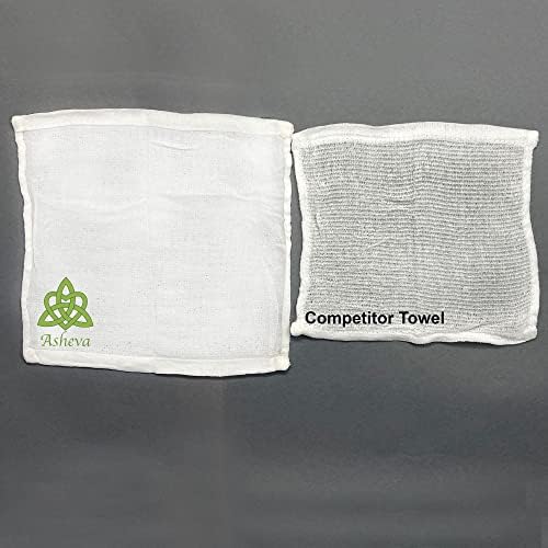 Asheva - Мокро Памучни кърпи за топла /студена освежаване в индивидуална опаковка с размери 8 x 9 инча (Лавандула, 50 опаковки)