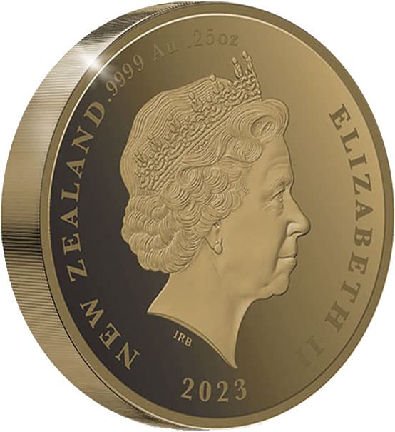 2023 DE Киви PowerCoin 1/4 Унция Златна монета 10 $ Нова Зеландия 2023 0,25 Унции Пруф