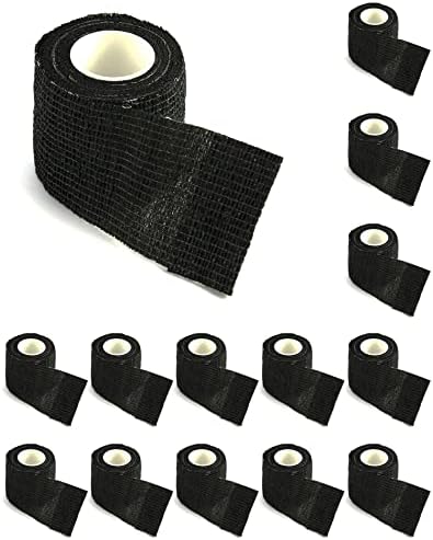 Дишащи самозалепващи превръзки QWORK (опаковка от 14 парчета) с дължина 2 x 5 ярда, за хора и домашни любимци за еластични лепило бинтове