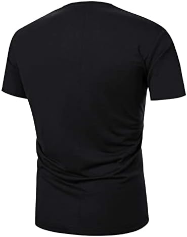 Ризи AMYAVA за мъже, Мъжки Ризи, Блузи, Мъжки Ризи с цип отстрани (Цвят: черен, Размер: Малък)
