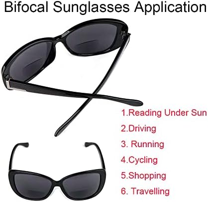YsorrisoX, 3 опаковки бифокальных слънчеви очила за четене за жени, ретро метални очила за четене с тръба на шарнирна връзка котешко