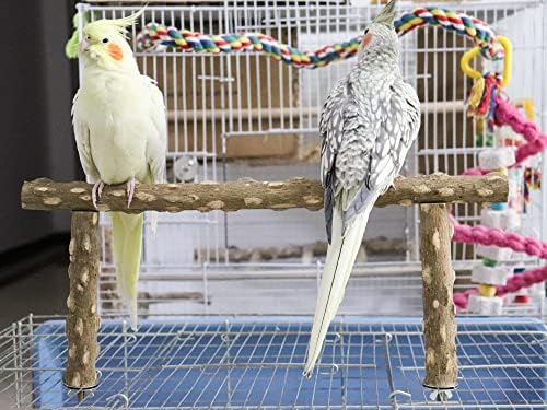 Голяма Поставка за Птичи Костур, Клон за Птичи Папагал от Дърво С черен Пипер, Дървена Поставка за Птици, Аксесоари за Птичи клетки за