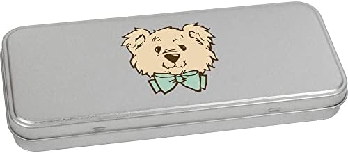 Метална Лидице кутия за канцеларски материали Azeeda Плюшено мече с папийонка на панти /Кутия за съхранение (TT00194047)