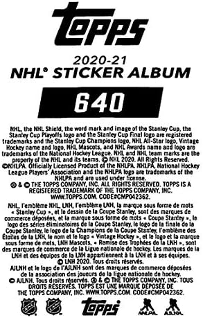 Хокей на стикер Топпс НХЛ 2020-21 №640 Никлас Бэкстрем Топпс десетилетия на Вашингтон Кепитълс Хокейна стикер-карти (мини, тънка,