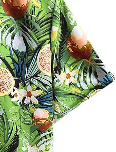 Мъжки ежедневни хавайска риза NEARTIME, летни ежедневни ризи Aloha с къс ръкав, плажни ризи с флорални принтом