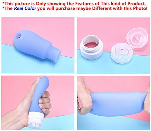 XJhoma Преносим Опаковка Лосион със силикон сапун за домашна употреба или за пътуване [Синьо (60 мл), 3 бр.]