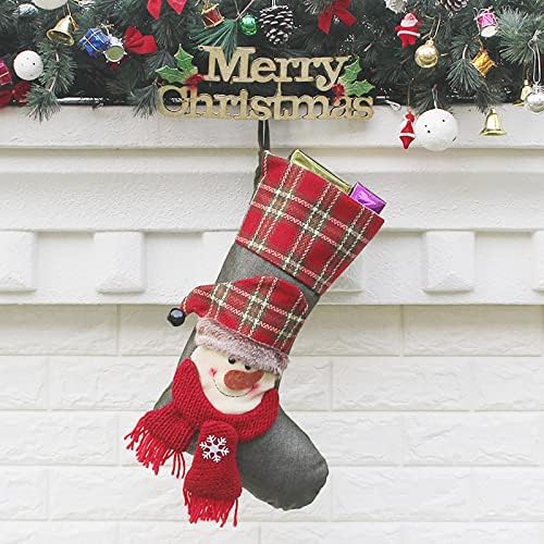 Коледен Отглеждане Големи Коледни Чорапи Украшение на Дядо коледа, Снежен човек Отглеждане с Елени Коледни Украси и Аксесоари За Партита