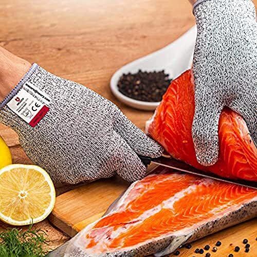 Ръкавици за защита от порязване 5-ти клас, Сигурно Кухненски ръкавици за порезки стриди, рибни парчета, mandal, месни нарезок