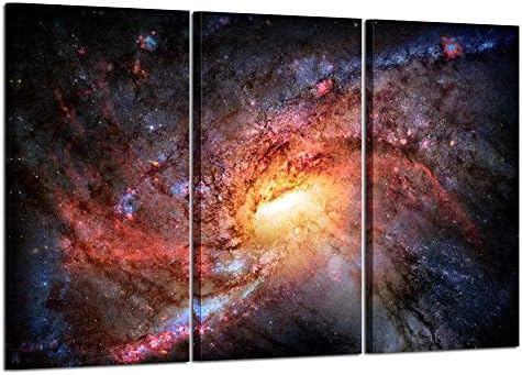 Творческа Изкуство Голям Платно от 3 части на Стенно изкуство на Звездното поле в Дълбокия Космос Снимки Щампи Звездното Нощно небе Дълбоко