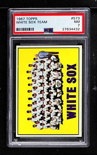 1967 Topps 573 Отбор Уайт Сокс от Чикаго Уайт Сокс (бейзболна картичка) PSA PSA 7.00 Уайт Сокс