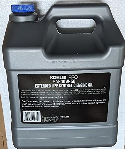 Синтетично Моторно масло Kohler 25 357 75-S PRO SAE 10W-50 с повишен срок на служба, 5-Литрова