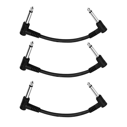 SDYQD Китара кабел за свързване, 6 Комплекта Кабели за педалите китарни ефекти, Ултра Гъвкав кабел за педалите инструментални