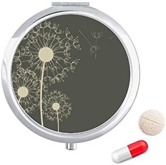 Цветя От Глухарче Илюстрация На Растения Калъф За Хапчета В Джоба Кутия За Съхранение На Лекарства Контейнер Опаковка