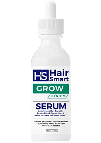 HairSmart - Серум за растеж на косата, изтъняване на косата с аюрведа билки, кератин. Средство за ускоряване растежа на косата, появяване