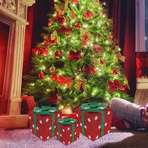 Подаръчни Кутии с осветление, Коледна Украса За Коледната Елха на Верандата, Сувенири за Домашни Партита за деца от 8-12 години