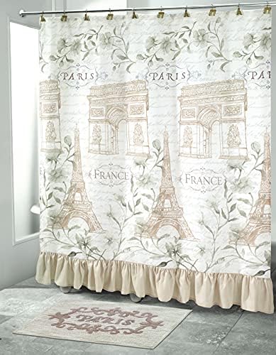 Спално бельо Avanti - Тъканно Завеса За Душ, Луксозен Интериор за Баня (Колекция Paris Botanique)