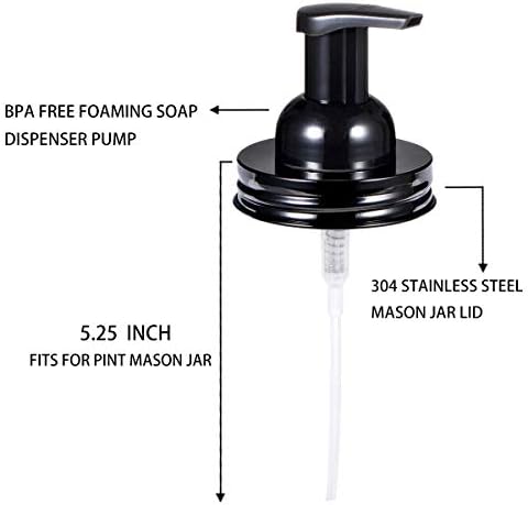 Подмяна на капаци и помпа опаковка сапун за консерви Mason Jar - Нержавеющие Капачки за буркани Mason от неръждаема стомана и помпа-опаковка