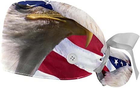Yidax 2 Бр. Американският Флаг на САЩ Еластична Превръзка С Завязкой Зад Шапки за Жени и Мъже