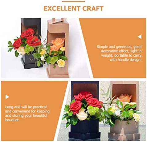 Abaodam Флористическая Кутия За Опаковане на Букети Подарък Кутия за Цветя, Кутия за Цветя Кутия За Опаковане на Свежи Цветя Подарък