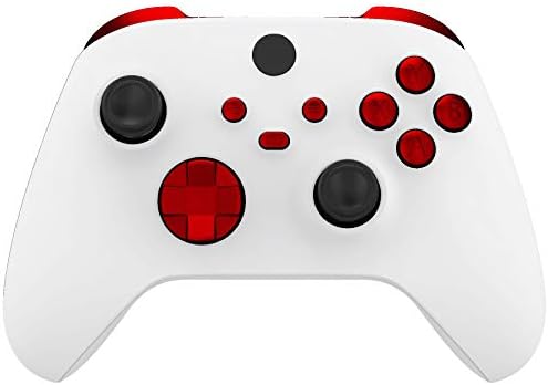 Екстремни Alaw-Червени Сменяеми бутони за Xbox контролери Серия S и Xbox Series X, брони LB РБ LT RT, Води D-pad ABXY За стартиране