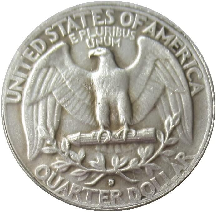 25 Цента на САЩ Вашингтон 1964 сребърно покритие Точно Копие на Възпоменателни монети