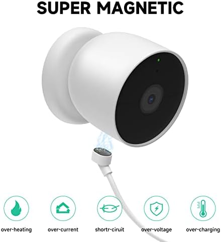 Захранващия кабел на камерата Ayotu за Google Nest Cam (батерия), захранващ адаптер 5 В 2 И постоянен ток за улицата, Бързо Зареждане с кабел