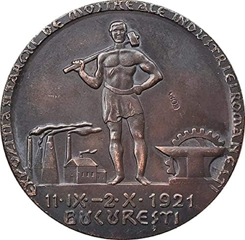 1921 Румънски Монети Копие 40 мм COPYSouvenir Новост Монета, Монета за Подарък