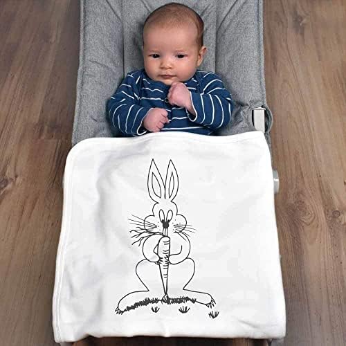 Детско Памучно одеало/Шал Azeeda 'Rabbit & Carrot' (BY00027088)