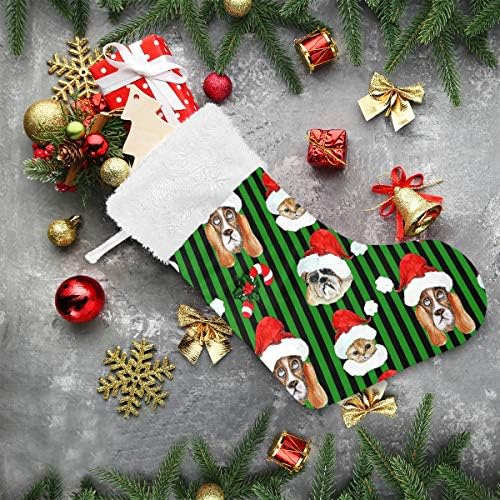 Коледни Чорапи ALAZA, Коледни Традиционните Реколта Стоки за Кучета, Класически Персонализирани Големи Чорапи, Бижута за Семейни Тържества,