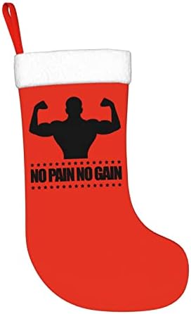 ZP-CCYF Културизъм, Без Болка, Без Печалба Коледен Отглеждане на Коледни Празнични Украси Окачен Чорап за Камина 18 Инча Чорапи