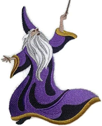 Изработени по поръчка и с уникална колекция от Магически Wizards [Магьосникът] Бродирани желязо нашивка [5,85 * 4,6] [Произведено в САЩ]