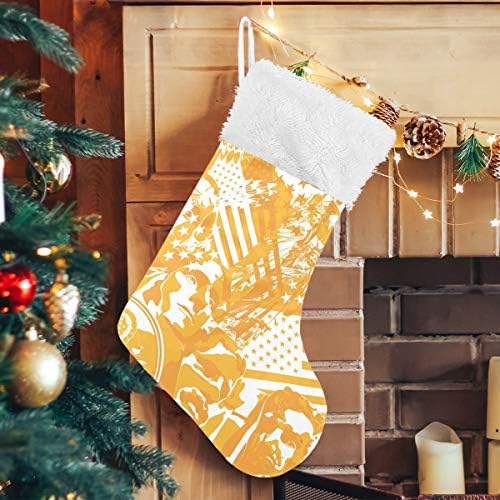 Коледни Чорапи PIMILAGU Symbols of The U, 1 Опаковка, 17,7 инча, Окачени Чорапи за коледна украса
