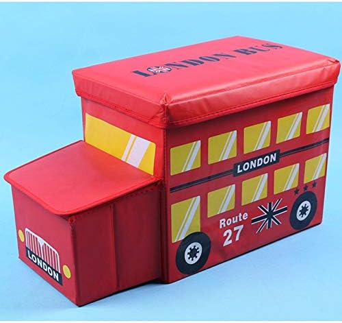 Anncus Детска Мультяшная Кутия За съхранение с Шарките На Автобуса, Творчески Стол, Скъпа Кутия За Съхранение на Играчки, Червен