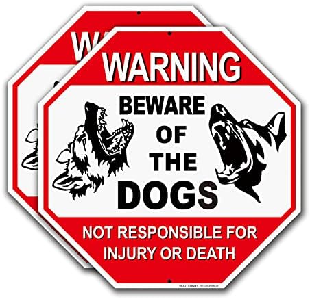 Отразяваща знак Пази се от кучето си, добре видими предупредителни знаци за кучета 12x12 инча, алуминиеви предупредителен знак