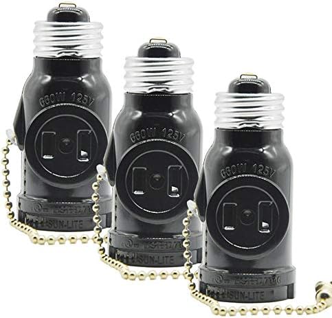 Адаптер за контакта с 2 розетки, сплитер контакти лампи E26 на контакта, преобразува средна винтовую контакта в контакта с две розетки, поляризованной