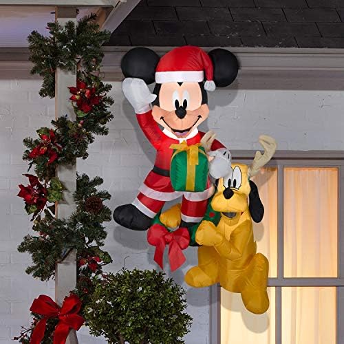 Надуваеми Висящи Мики и Плуто Дисни Gemmy Коледа Airblown височина 5 метра, Цветни