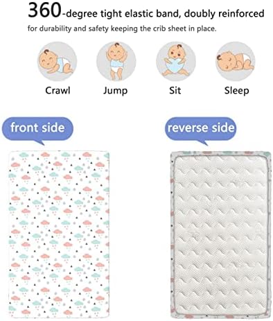Кухненски Кърпи за яслите в пластична теми Портативни мини-Чаршафи за легла, Кърпи за матрак за деца - Отлични за стая