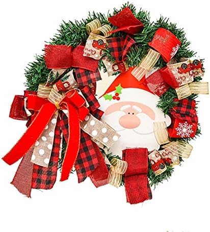 Коледен венец от смърч JrenBox Коледен венец - Зимни Венец, Коледен венец за вратата за коледа облекло (Цвят: 03, размер: 43 см)