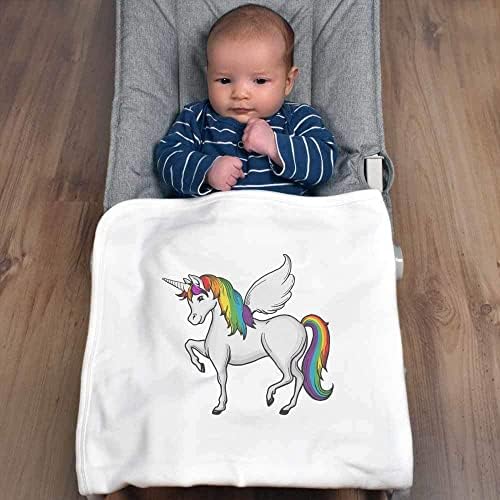Памучно Бебешко одеало /Шал Azeeda 'Rainbow Unicorn' (BY00026963)