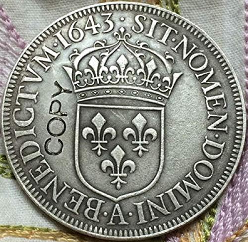 1643 Франк £ 2 Турнуа Копирни Монети COPYSouvenir Новост Монета, Монета За Подарък