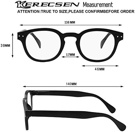 Очила за четене, комплект от 5 качествени модни очила за четене на пролетта панти (5 опаковки с различни цветове, 2,50)