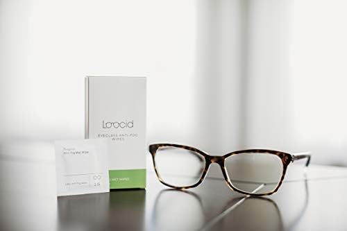 Салфетки Loocid срещу замъгляване за точки (30 броя) - Кърпички за почистване на лещи за очила, защитни очила, лицеви визии,