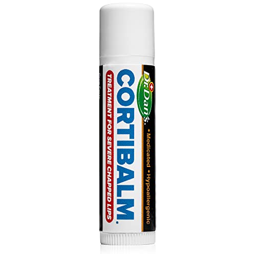 Dr. Dan's Cortibalm - 6 опаковки - за Сухи напукани устни - Заживляющий балсам за силно напукани устни - Предназначен за мъже,