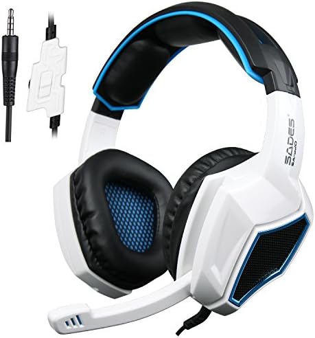 Детска стерео слушалки SADES SA920S за КОМПЮТЪР с контролер PS4 Xbox One X, Режийни Слушалки с микрофон с шумопотискане, бас, меки