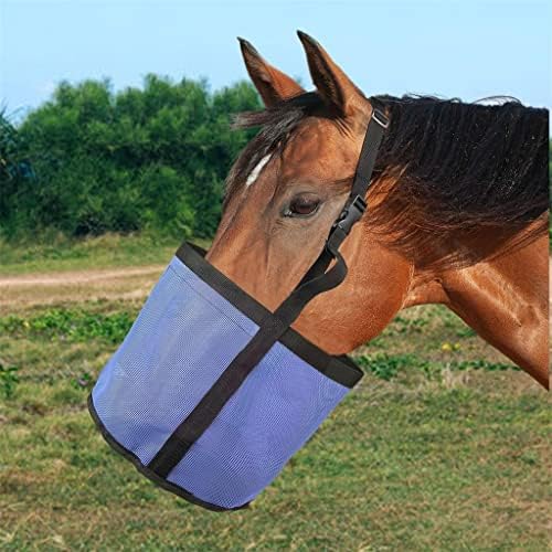 WXBDD Чанта за храна за коне, сверхпрочная окото чанта, изработена от PVC, ясла за сено, Трайни аксесоари за коне, Еластичен колан,
