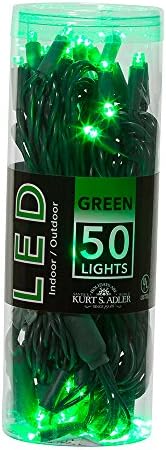 Kurt S. Adler UL 50 5 мм Led Тел Kurt Adler Комплект зелена Светлина