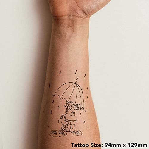 Azeeda 4 Временни татуировки Мъж с чадър (TO00056016)